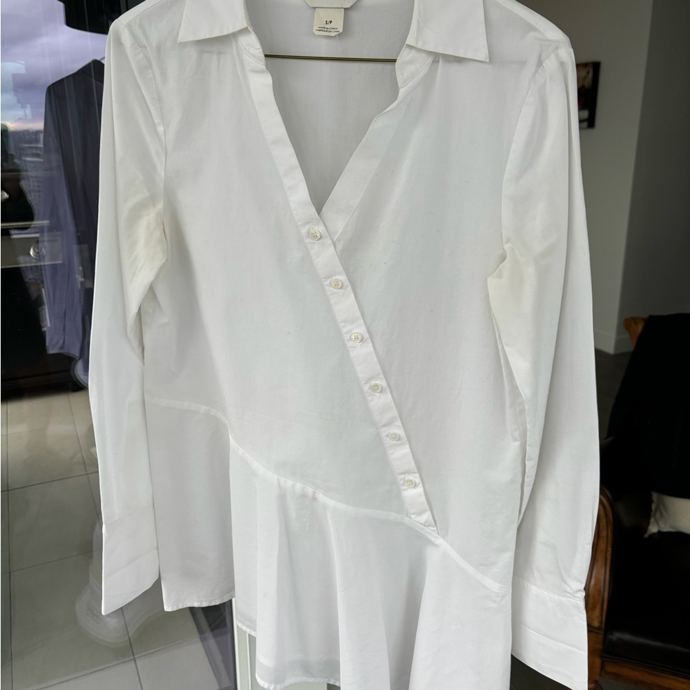 Club Monaco asymmetrical tunic blouse